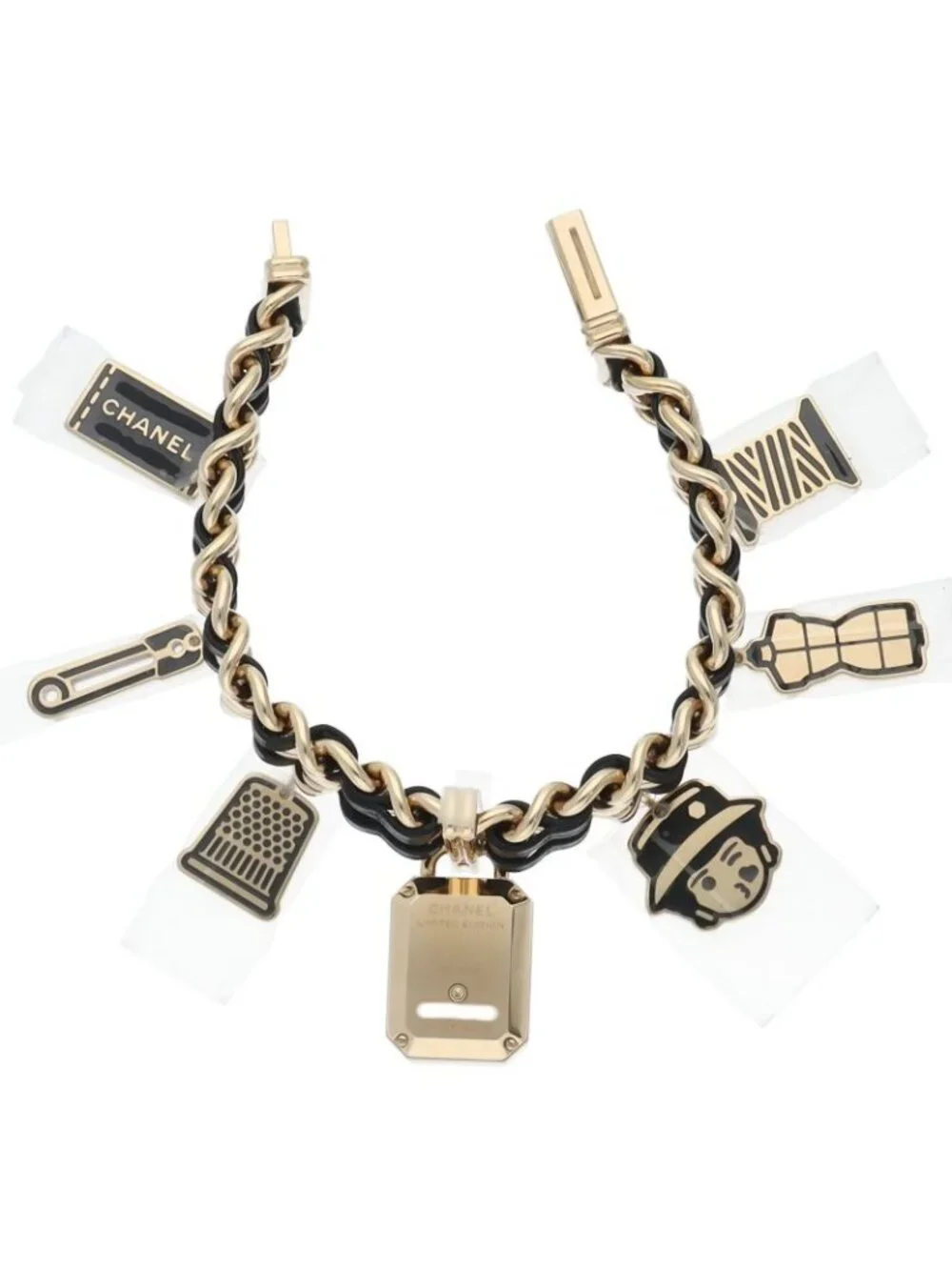 Chanel Premier Charm Couture M Watch Box Leather Black